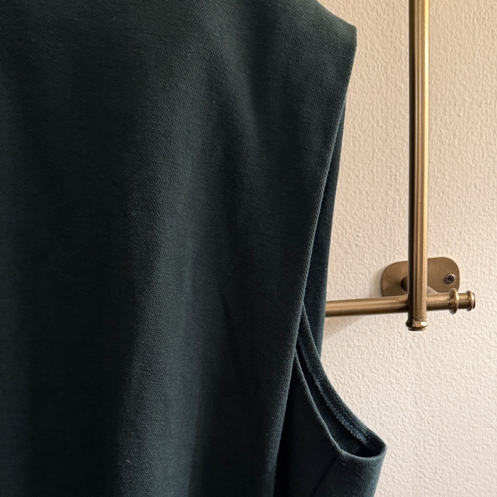 🌿 NWOT 🌿 SLEEVELESS SWEATSHIRT 🌿 ZARA 🌿 GREEN 🌿 MED 🌿 - Picture 7 of 14